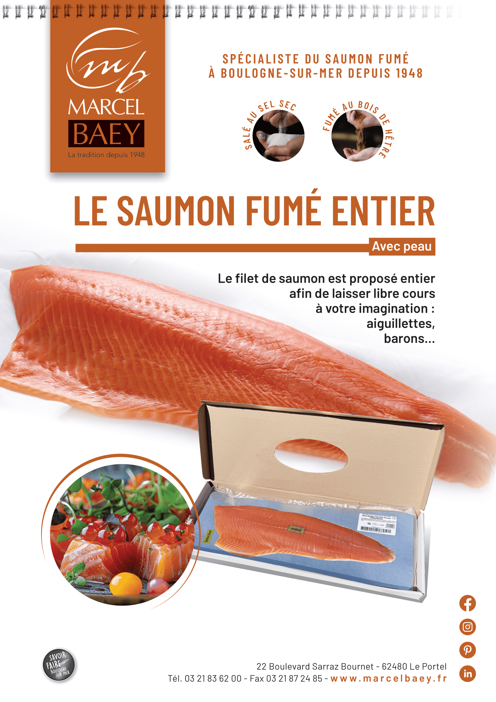 Le saumon fumé entier