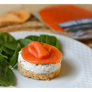 Cheesecake au fromage frais et à la truite fumée​